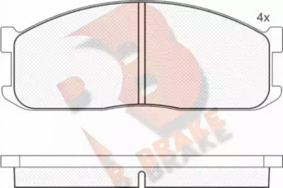 R BRAKE rb0687 -  Комплект тормозных колодок, дисковый тормоз